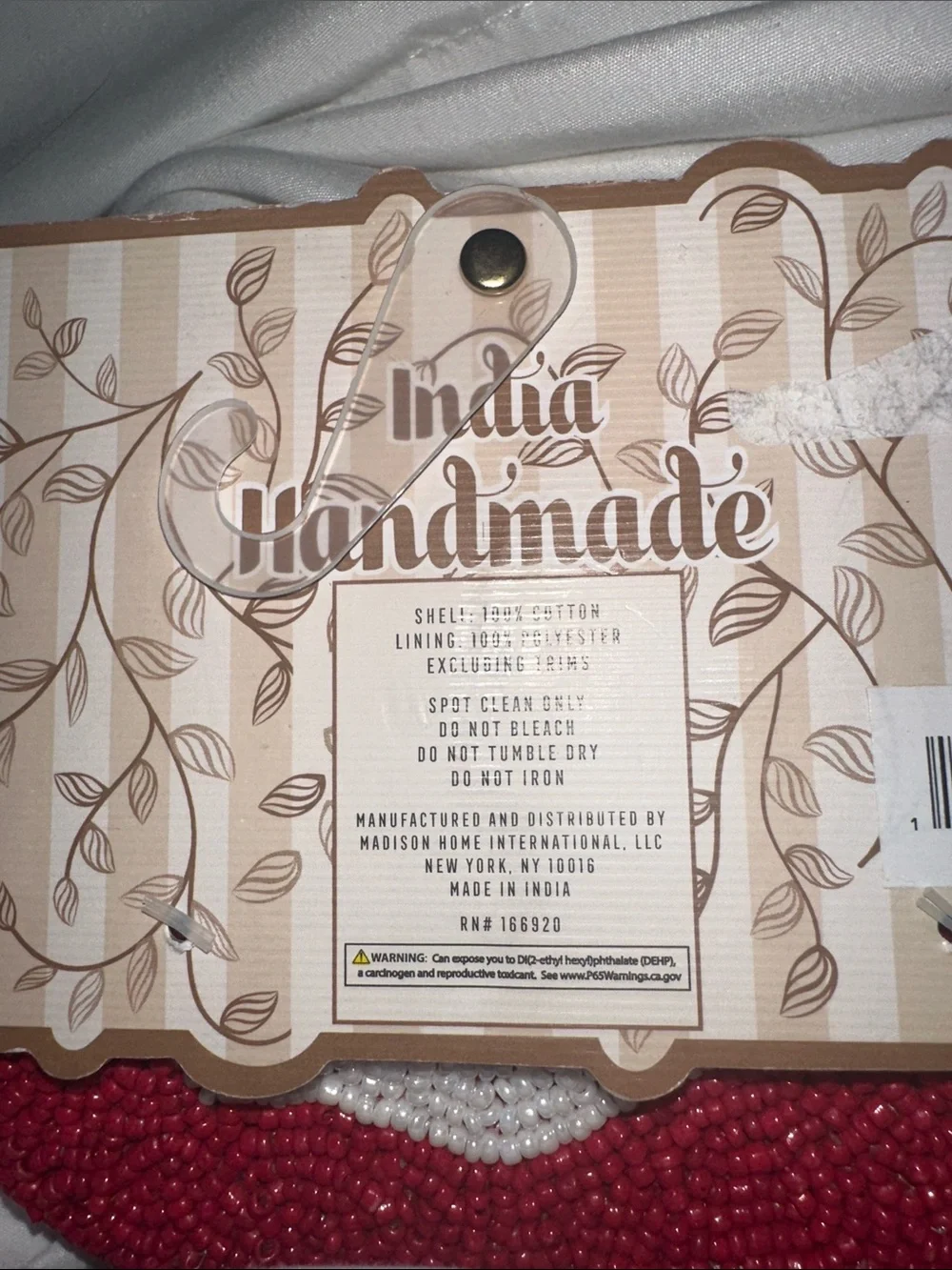 India handmade cute red